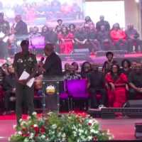 ‘Soldier, sit down, I’m safe here’ – President Mahama’s surprise moment at Easter gathering