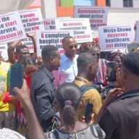 Weija Gbawe residents protest delay in opening completed specialist children’s hospital