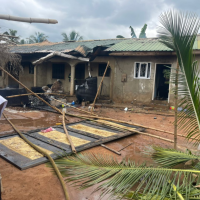 Angry youth set properties ablaze after a shooting incident at Deti in Volta Region
