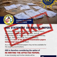 GES debunks viral claim that floodwaters destroyed WASSCE papers